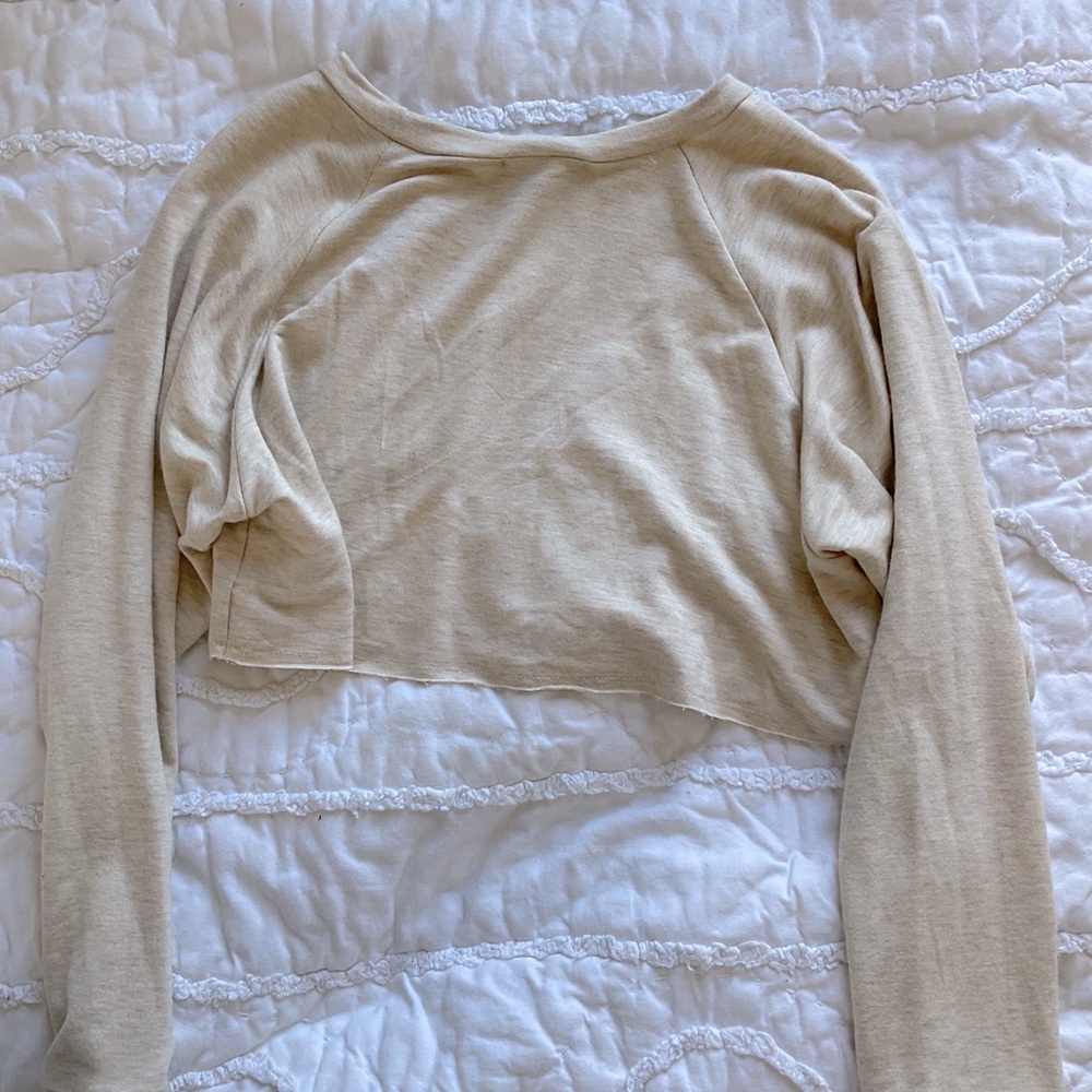 Cream crop top